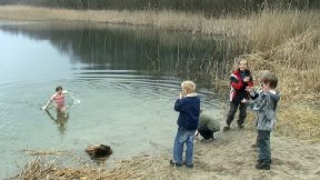Beifall für Luise bei 5°C Wassertemperatur